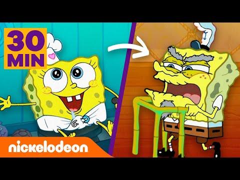SpongeBob | Il piccolo SpongeBob diventa adulto in 30 minuti! | Nickelodeon Italia