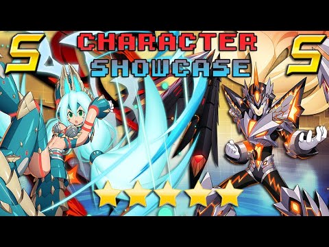 Rockman X DiVE 【Double Character Showcase + DNA - Zinogre Iris and Crimson Valstrax Zero】