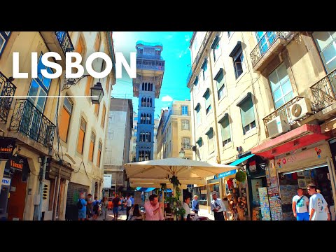 Passeio a pé por Lisboa desde a Praça do Rossio até ao Elevador de Santa Justa