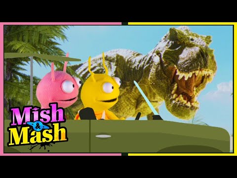 Mish & Mash | T-Rex And Animals | Episode 14 | Puppet Show for Kids | Wildbrain Happy Kids