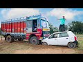 Truck VS Car Crash Test क्या होगा जब गाडी पे चढेगा ट्�
