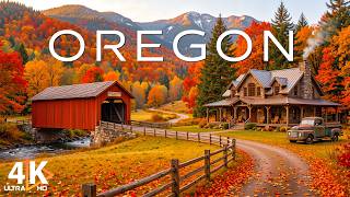 Oregon in Autumn 4K 🍂 | Scenic Fall Foliage, Forest Roads & Pacific Northwest Beauty