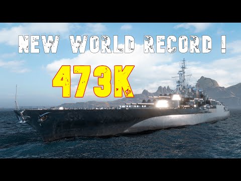 World of WarShips Vermont - 6 Kills 473K Damage | NEW WORLD RECORD !