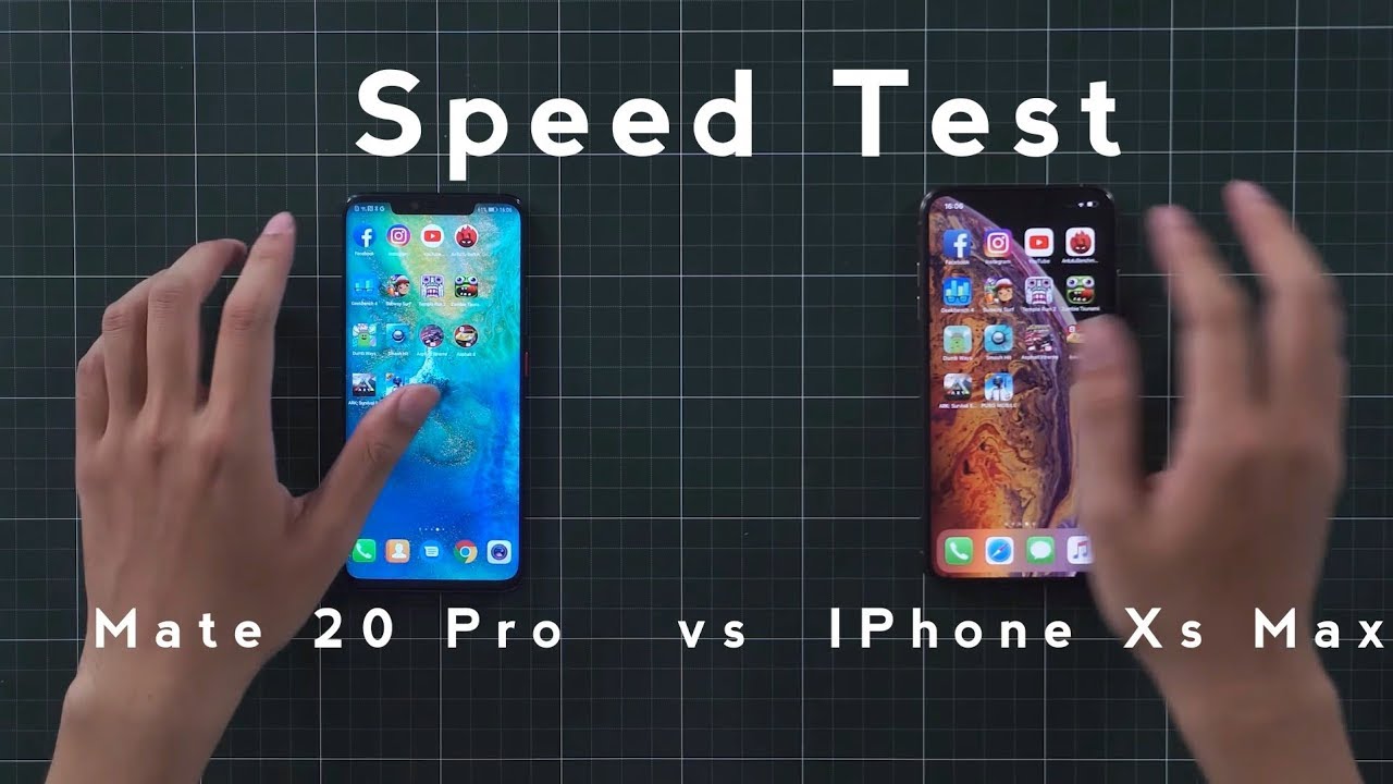 Huawei Mate 20 Pro vs iPhone Xs Max Speed Test