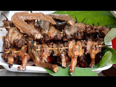 Grilled Ducks & Chicken - The Best Outdoor Street Food @Chhouk Meas Market in Phnom Penh