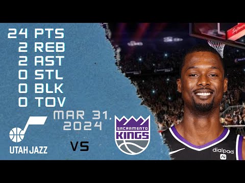 Harrison Barnes player Full Highlights vs JAZZ NBA Regular season game 31-03-2024