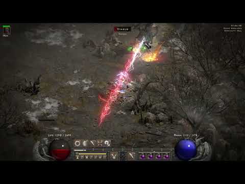 Diablo Clone killed by Lightning Sorc in seconds. Diablo 2 Resurrected.