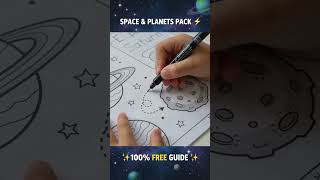Space & Planets Coloring Pages for Kids | Solar System Printable Worksheets