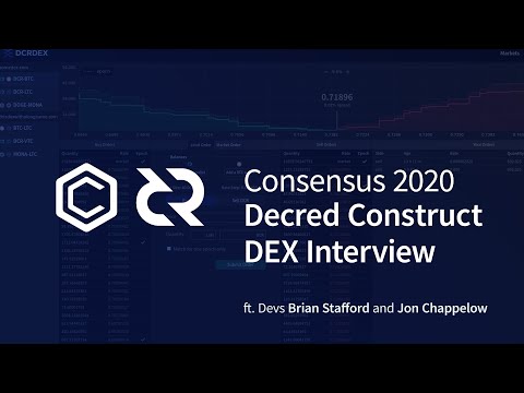 Decred Construct DEX Interview Feat. Devs Brian Stafford and Jon Chappelow - Consensus 2020