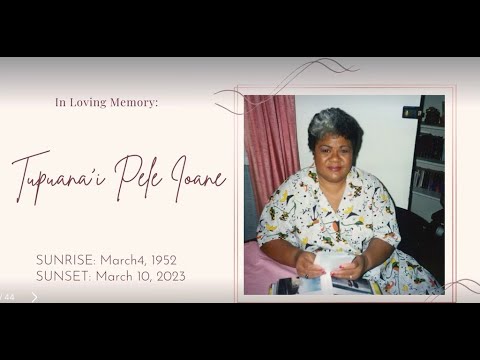 Tupuana’i Pele Ioane (Mon) Family Service