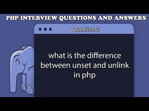what is the difference between unset and unlink in php