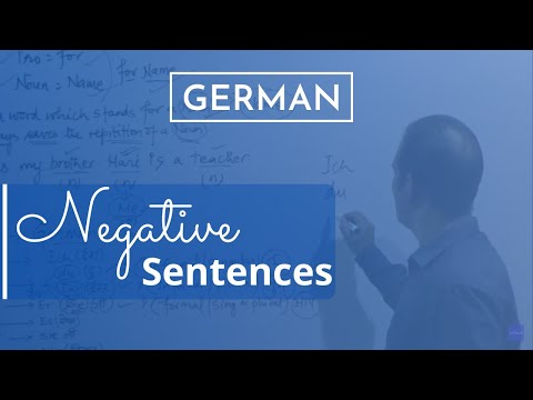 Negative sentences in German