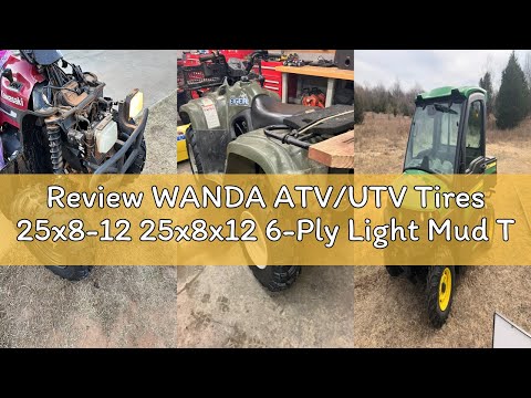 Review WANDA ATV/UTV Tires 25x8-12 25x8x12 6-Ply Light Mud Tires, Set 2-10243