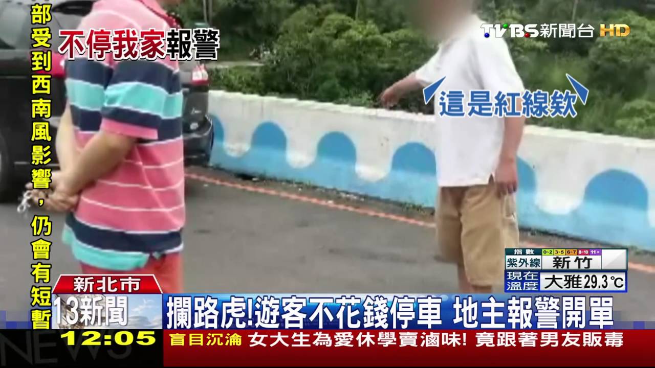 攔路虎！遊客不花錢停車　地主報警開單