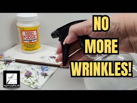How to decoupage a NAPKIN with NO WRINKLES | Decoupage Tips for BEGINNERS 😲🤩🌺