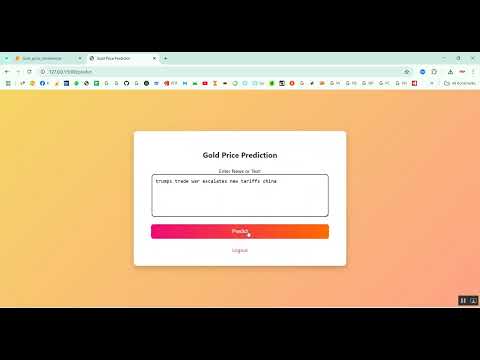 Gold Price Sentimental Prediction in Python Projects