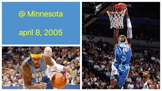 Carmelo Anthony 26 pts Minnesota Timberwolves apri