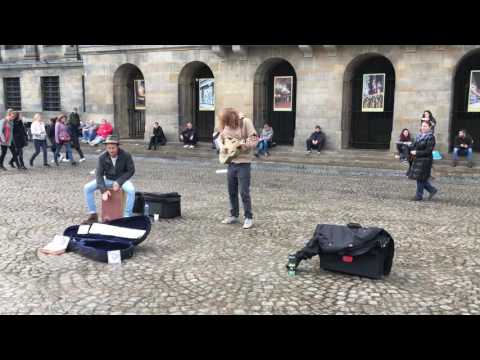 Street musicians on the Dam Square,Amsterdam 30.10.16