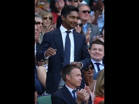 ICC Hall of Fame (2021) Kumar Sangakkara at Wimbledon in 2015