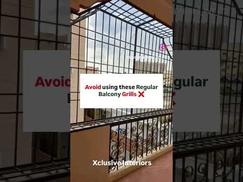 Try these invisible balcony grill ✅️ #balcony #grill