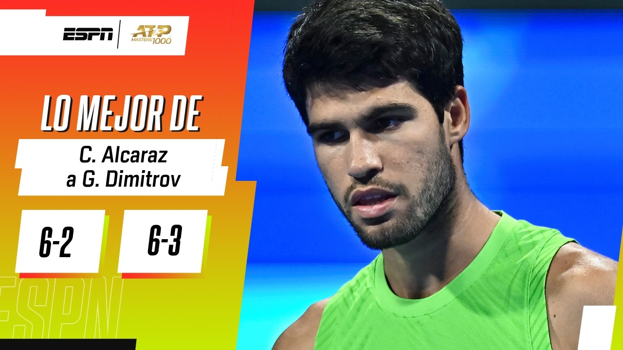 ALCARAZ EN POCO TIEMPO GANÓ EN SETS CORRIDOS Y AVANZÓ EN INDIAN WELLS | RESUMEN