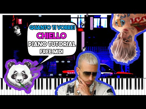 CHIELLO, SHABLO - QUANTO TI VORREI - FREE MIDI Piano Tutorial