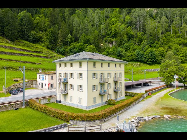 IN SVIZZERA, SUL LAGO DI POSCHIAVO, SPLENDIDO APPARTAMENTO FRONTE LAGO