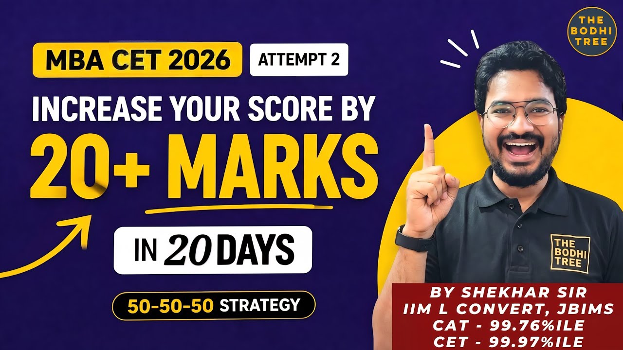 MBA CET 2026 Attempt 2 | Increase Your Score By 20+ Marks in 20 Days | JBIMS