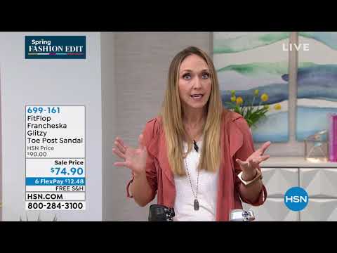 FitFlop Francheska Glitzy Toe Post Sandal