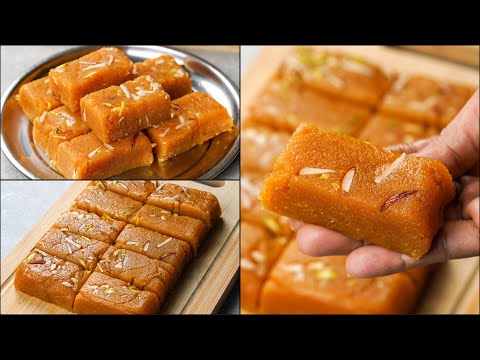 Mohanthal Sweet Mithai Recipe Halwai Style | Danedar Besan Sweet | Traditional Indian Sweets Recipe