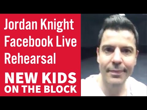 NKOTB Jordan Knight Facebook Live Rehearsal | Total Package Tour 2017