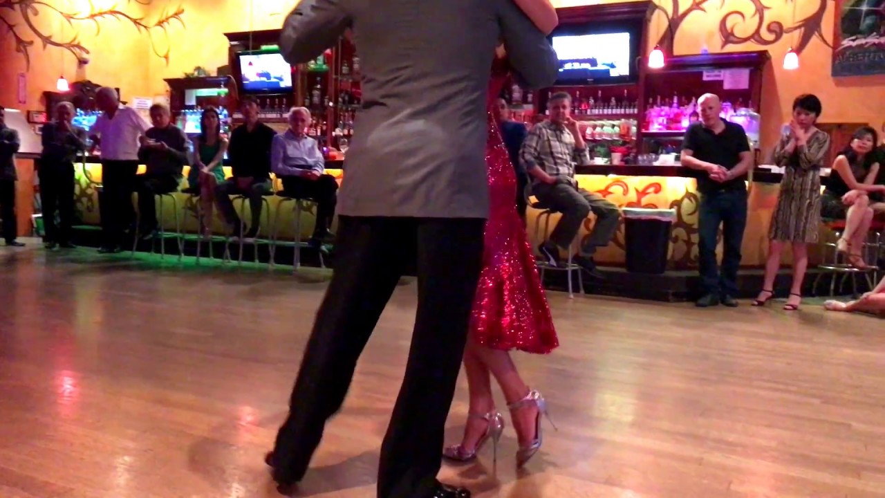 Veronica Vázquez and Damian Mechura. (1 of 3)Performance at Alberto's, Mountain View, CA, USA