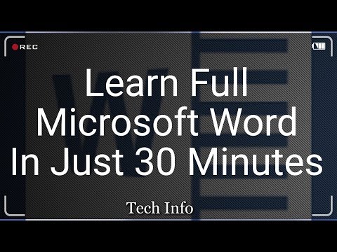 Learn Full Microsoft Word In Just 30 Minutes!!! Must Watch 2017