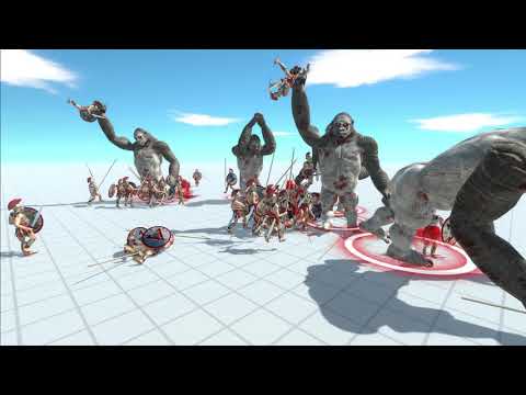 Goro Army vs Spartans - Animal Revolt Battle Simulator