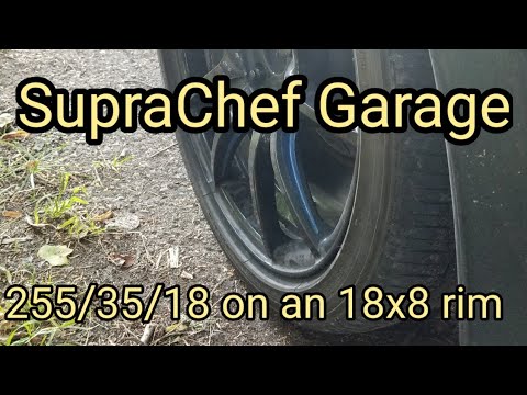 What 255/35/18 tires look like on 18x8 rims