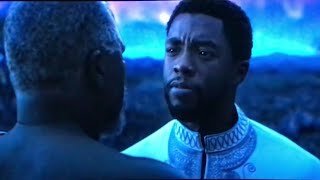 BLACK PANTHER MOVIE SCENE BLACK PANTHER MEET HIS FATHER
