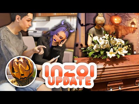 Playing With The inZOI Halloween Update! GAMEPLAY - Funerals, Ghost Play, New Romance Interactions