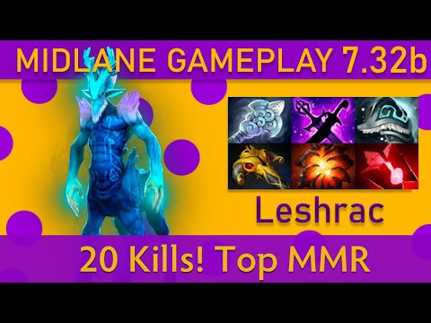 💥20 Kills! New Patch Leshrac Mid Gameplay - Top MMR Dota 2