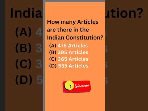 How many Articles are there in the Indian Constitution? #mcqs #knowledge #indianconstitution #shorts