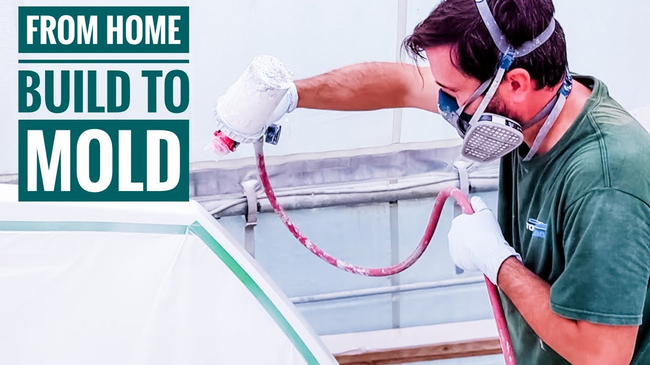 Looking Like a Mold & NOT a Kit - Spraying Gelcoat (MJ Sailing - Ep 302)