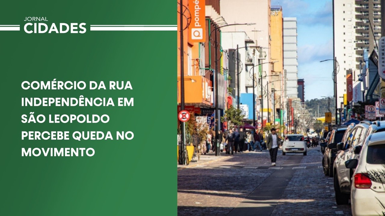 Comércio na rua Independência em São Leopoldo enfrenta queda no movimento