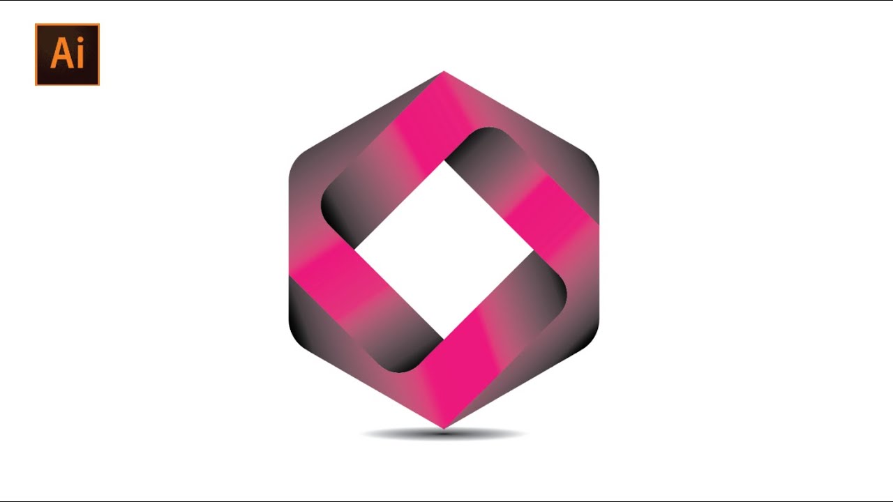 3D Polygon Logo Design | Adobe Illustrator | Tutorial