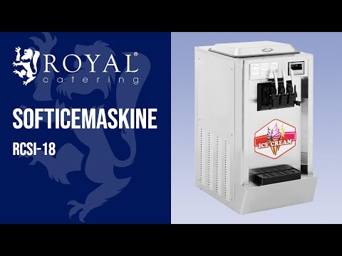 Produktvideo - Softicemaskine - 1640 W - 23 l/t - 3 smagsvarianter - Royal Catering