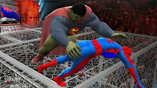 Download lagu SPIDERMAN VS Superman As Hulk Hell In A Cell Match... mp3