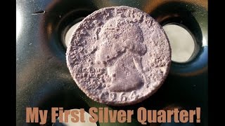 I found my 1st Silver Quarter! Metal Detecting at Little People's Park