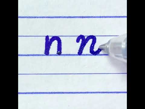 How To Write N Letter In Cursive Writing