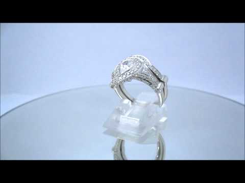 14K WHITE GOLD PEAR SHAPE DIAMOND ENGAGEMENT RING AND BAND 2.00CTW - KNR INC - 260