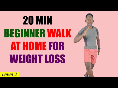 20 Minute Easy Walk at Home Exercise for Weight Loss 200 Calories