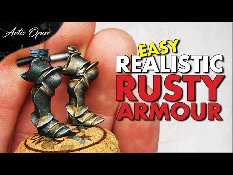 Realistic RUSTY ARMOUR - How to paint weathered armour