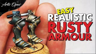 Realistic RUSTY ARMOUR - How to paint weathered armour